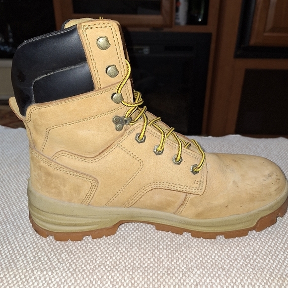 A pair of Herman Survivors leather boots in a men's size 11.5 Wide. Safety Toe. - Picture 5 of 12
